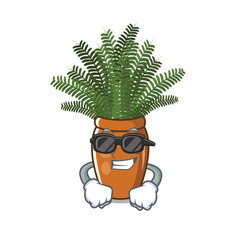 Sticker - Super cool boston fern isolated with the character