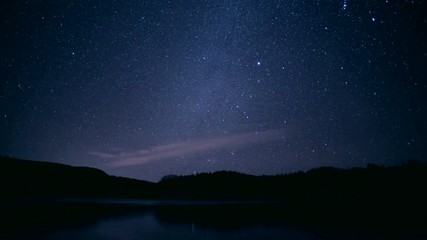 timelapse of starry night sky