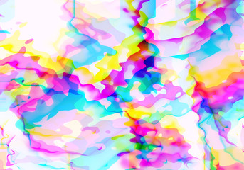 Poster - Abstract background with vibratn colorful ripple with color shift