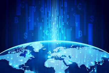 Aufkleber - Virtual of digital currency exchange