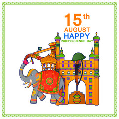 Canvas Print - 15th August Independence of India tricolor background in vector