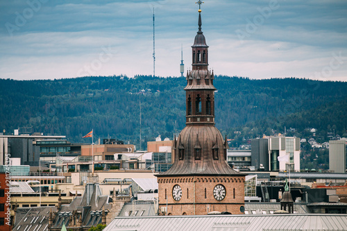 /"Oslo skyline and harbor Norway/" Bild auf Poster