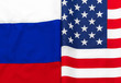 © fotofabrika - Usa american flag and Russian flag together background