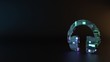 © Destrosvet - science fiction metal symbol of headphones icon render