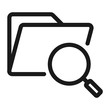 © farhadahmadov - folder search - minimal line web icon. simple vector illustration. concept for infographic, website or app.