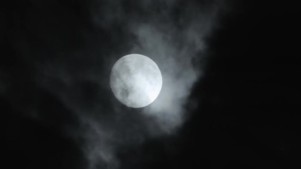 full moon in sky at night