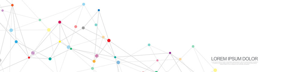 website header or banner design with abstract geometric background and connecting dots and lines. gl