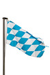 Flag of Bavaria on a flagpole isolated