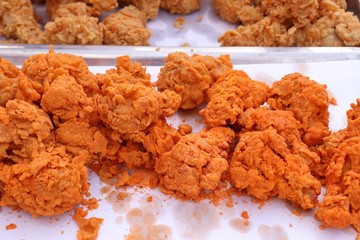 Canvas Print - Fried chicken at street food