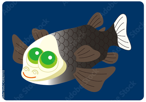 デメニギス Barreleye 深海魚 キャラクター イラスト Stock Illustration Adobe Stock
