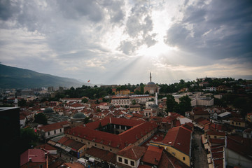 Wall Mural - Aerial View of Skopje, North Macedonia