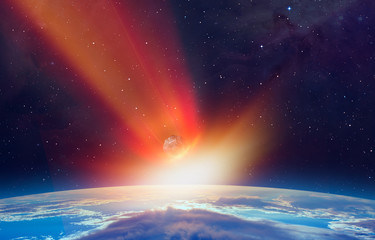 Poster - A asteroid (meteor) passing too near to Earth 