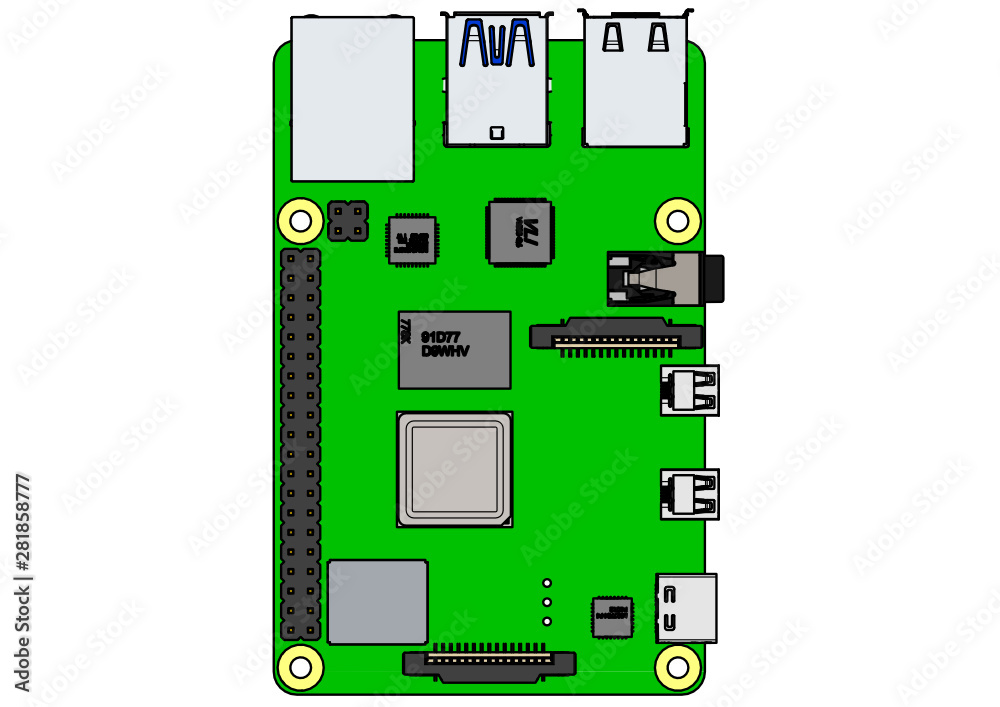 Raspberry Pi 4 Model B board