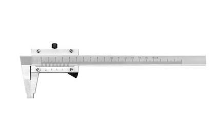 Vernier caliper on a white background.