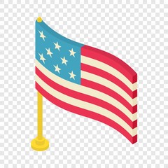 Flag icon. Isometric illustration of flag vector icon for web