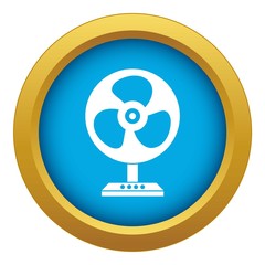 Poster - fan icon blue vector isolated on white background for any design