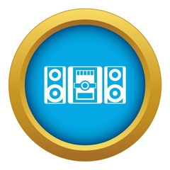 Poster - Music center icon blue vector isolated on white background for any design