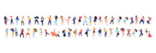 Crowd Of Young People Dancing At Club. Big Set Of Characters Having Fun At Party. Flat Colorful Vector Illustration. - Vector
