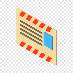 Poster - old post envelope icon. isometric illustration of old post envelope vector icon for web