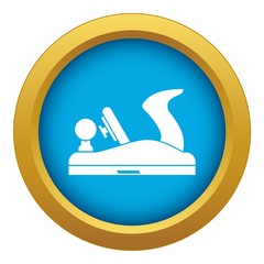 Poster - Jack plane icon blue vector isolated on white background for any design