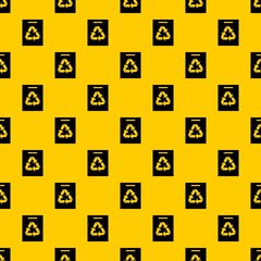 Poster - Recycling pattern seamless vector repeat geometric yellow for any design