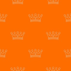 Poster - Regal crown pattern vector orange for any web design best