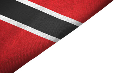 Trinidad and Tobago flag left side with blank copy space