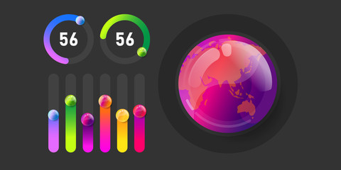 Aufkleber - business infographic presentation vector illustration concept. corporate marketing analytics data re