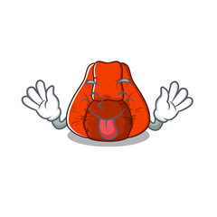 Poster - Tongue out bean bag chair isolated with mascot