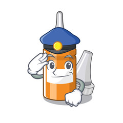 Sticker - Police ear drops isolated in the cartoon