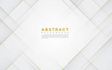 Modern Abstract Light Silver Background Vector. Elegant Concept Design With Golden Line.