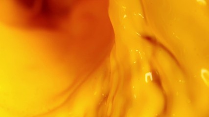 Poster - Super slow motion of pouring orange juice in twister shape. Filmed on high speed cinema camera, 1000 fps.