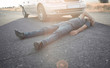 © andranik123 - Caucasian injured man lying on asphalt.