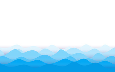 Wall Mural - Abstract blue sea and water wave concept vector background