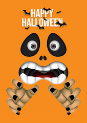 Vector and illustration of graphic style,Happy Halloween background.