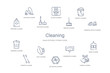 © zaurrahimov - cleaning concept 14 outline icons