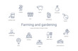 © zaurrahimov - farming and gardening concept 14 outline icons