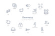 geometry concept 14 outline icons