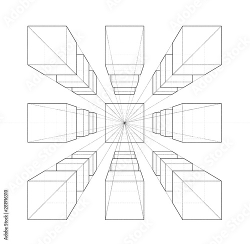 One Point Perspective Drawing Tutorial Buy This Stock