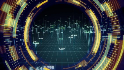Wall Mural - big data analysing technology