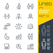 Lineo Editable Stroke - Business People Line Icons