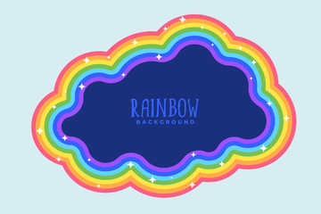 Wall Mural - rainbow cloud with text space