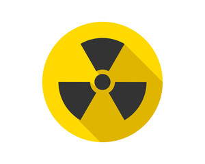 Wall Mural - Radiation icon vector. Warning radioactive sign danger symbol.