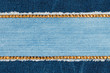 Two strips of rhinestones on denim. With space for design, text place.