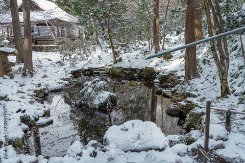 京都 大原 三千院 庭園の雪景色 Stock Photo Adobe Stock