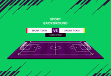 Soccer Match Schedule Vector Illustration Sports Background