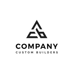 Wall Mural - ACB logo design - Initial letter triangle logo design