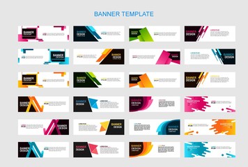 Wall Mural - Bundle of 24 Vector abstract design banner web template.
