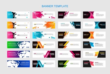 Wall Mural - Bundle of 24 Vector abstract design banner web template.
