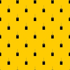 Poster - Blank black tag pattern seamless vector repeat geometric yellow for any design
